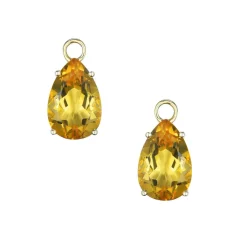 Best Charms i gult gull med citrin 5,09 ct Ørepynt