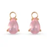 New Charms i gult gull med rosenkvarts 3,30 ct Ørepynt