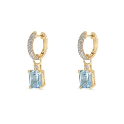Hot Charms i gult gull med topas og diamanter Ørepynt
