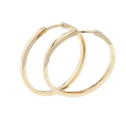 Clearance Creoler i gult gull 2,0 mm Ørepynt