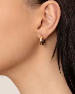 Discount Creoler i gult gull 6,5 mm Ørepynt