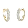 Discount Creoler i gult gull med diamanter i pavé 0,50 ct Ørepynt