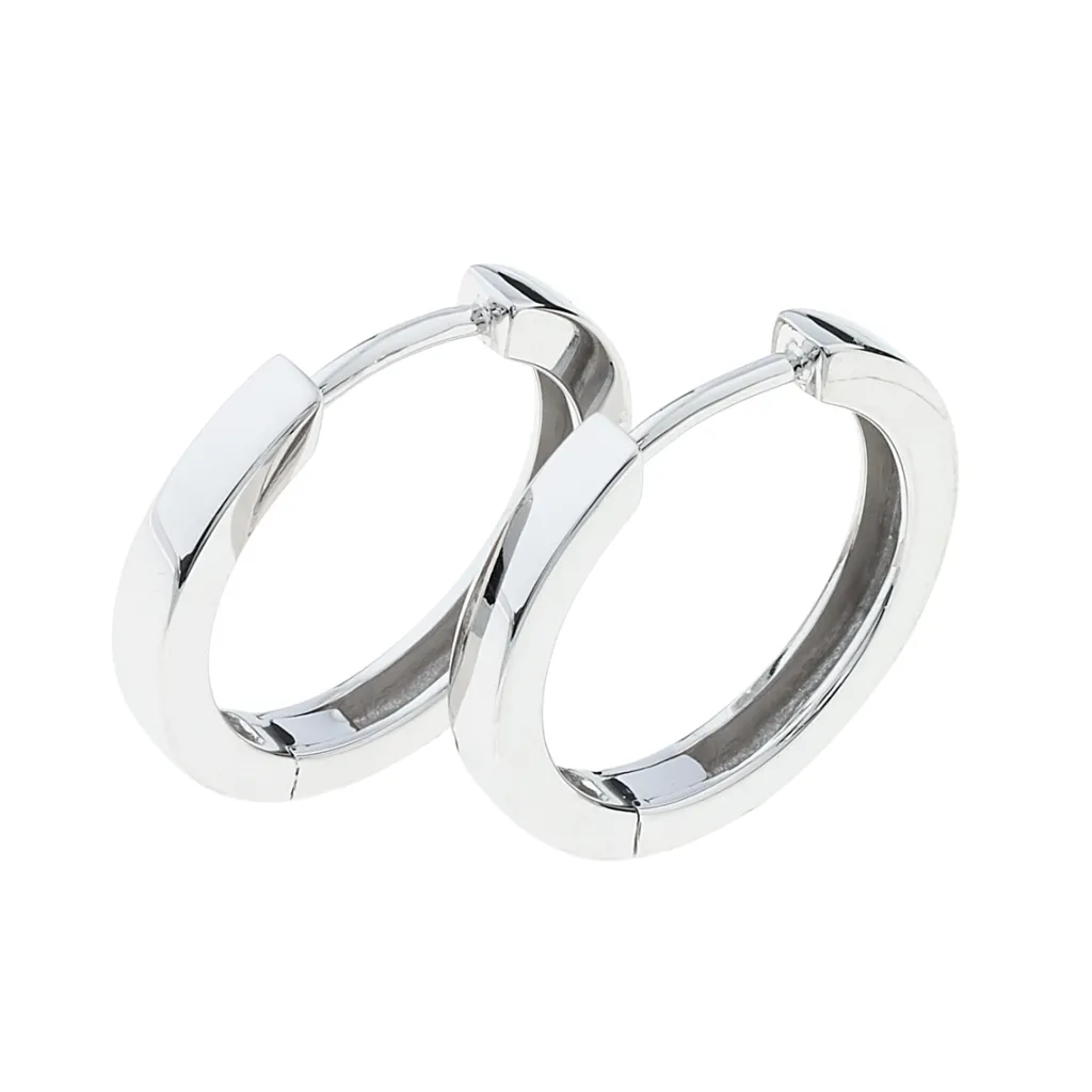 Discount Creoler i hvitt gull 2,7 mm Ørepynt