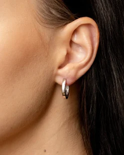 Discount Creoler i hvitt gull 2,7 mm Ørepynt