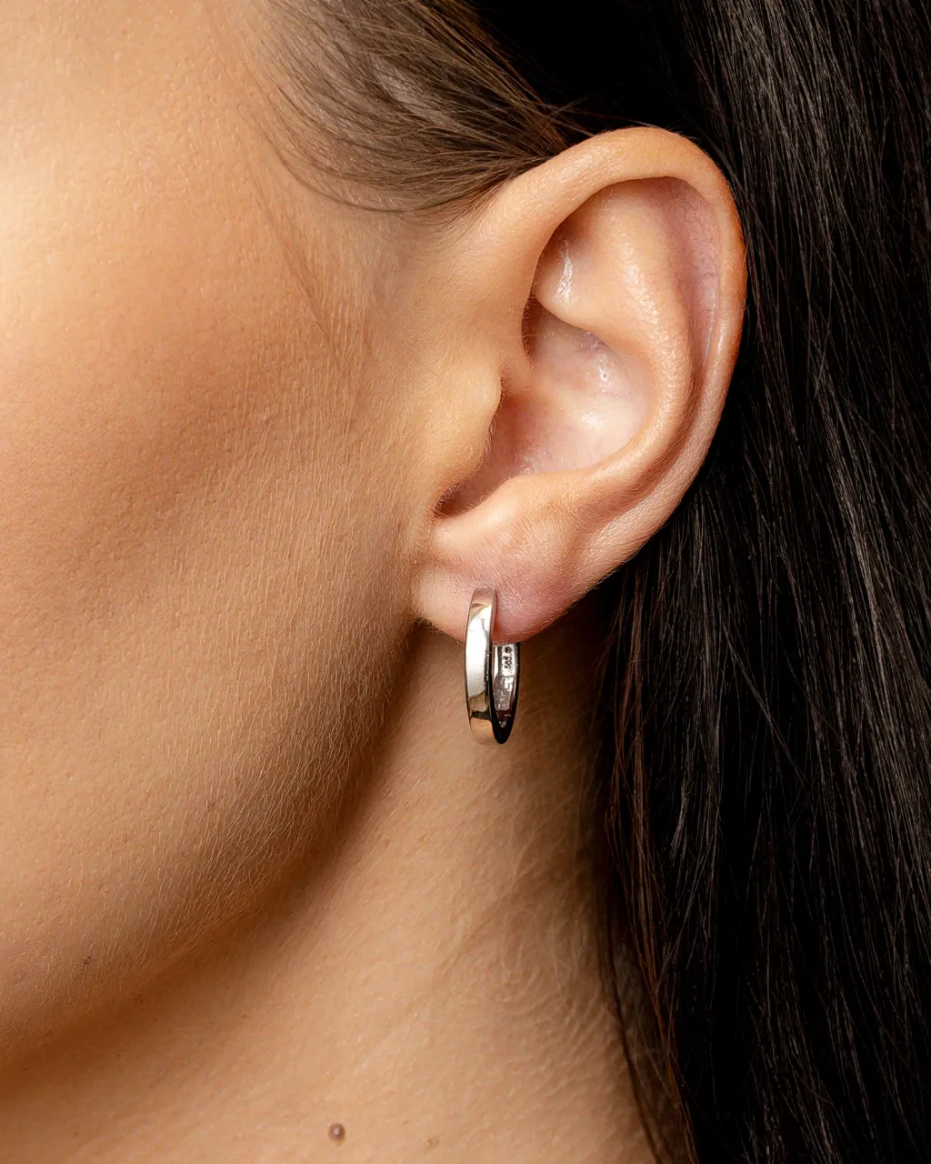 Discount Creoler i hvitt gull 2,7 mm Ørepynt