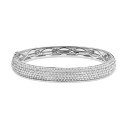 Fashion Diamant armring 4,80 ct hvitt gull Armbånd
