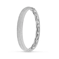 Fashion Diamant armring 4,80 ct hvitt gull Armbånd