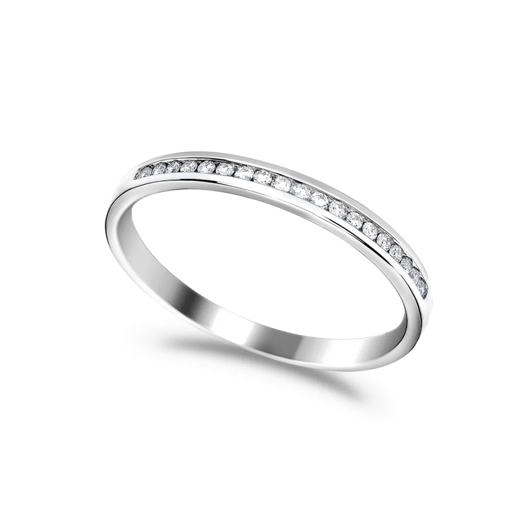 Outlet Diamant rekkering hvitt gull 0,09 ct Ringer