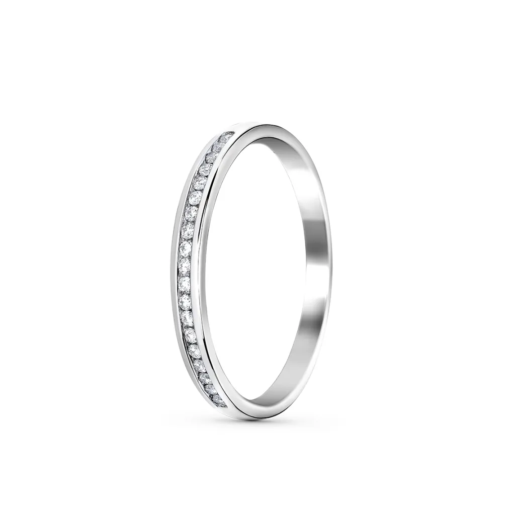 Outlet Diamant rekkering hvitt gull 0,09 ct Ringer