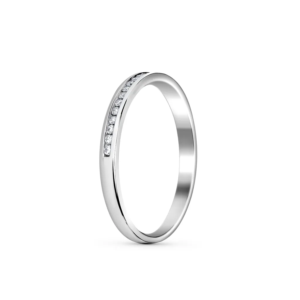 Outlet Diamant rekkering hvitt gull 0,09 ct Ringer