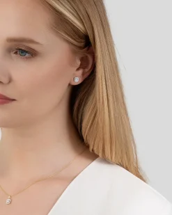 Sale Diamantanheng 0,15 ct brillianter og baguettslip Halssmykker