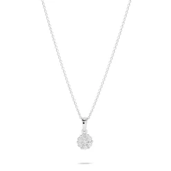 Hot Diamantanheng 0,33 ct rosettdesign Halssmykker