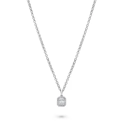 Discount Diamantanheng brillianter og baguetteslip 0,15 ct Halssmykker
