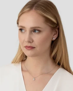 Discount Diamantanheng brillianter og baguetteslip 0,15 ct Halssmykker