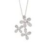 New Diamantanheng med blomster 0,53 ct Halssmykker