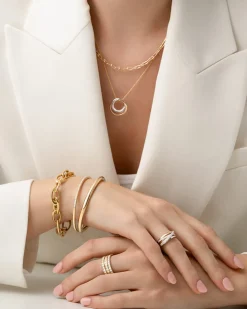 Sale Diamantarmring 0,68ct i gult gull Armbånd