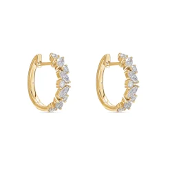 Best Diamantcreoler i gult gull 0,92 ct Ørepynt