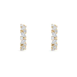 Best Diamantcreoler i gult gull 0,92 ct Ørepynt