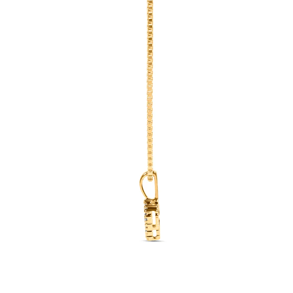 New Diamanthjerte 0,06 ct gult gull Halssmykker