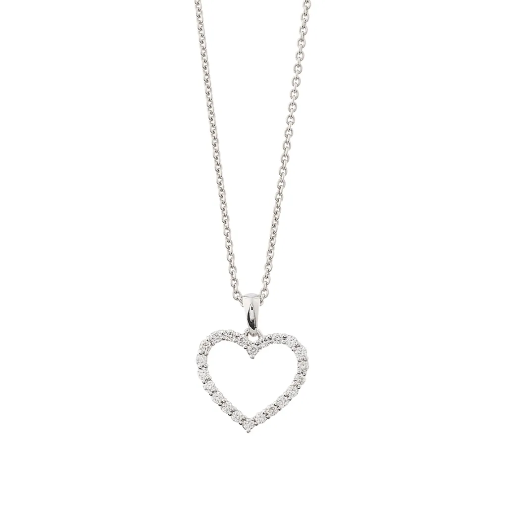 Outlet Diamanthjerte 0,25 ct W/SI Halssmykker