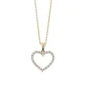 Clearance Diamanthjerte i gult gull 0,25 ct Halssmykker