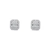 Clearance Diamantørepynt 0,18 ct brillianter og baguetteslip Ørepynt