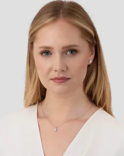 Clearance Diamantørepynt 0,18 ct brillianter og baguetteslip Ørepynt