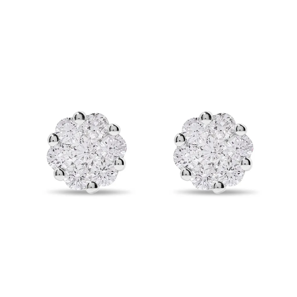 New Diamantørepynt rosett 0,65 ct Ørepynt