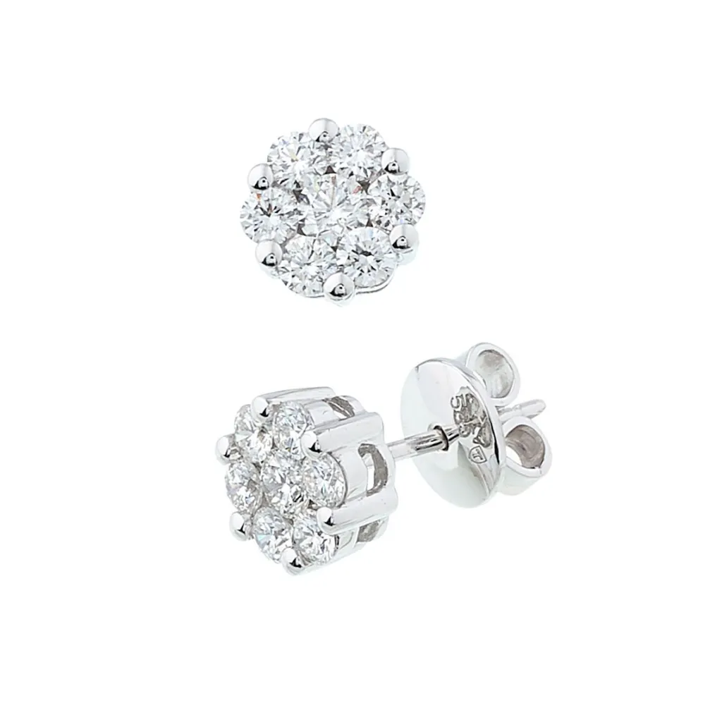 New Diamantørepynt rosett 0,65 ct Ørepynt