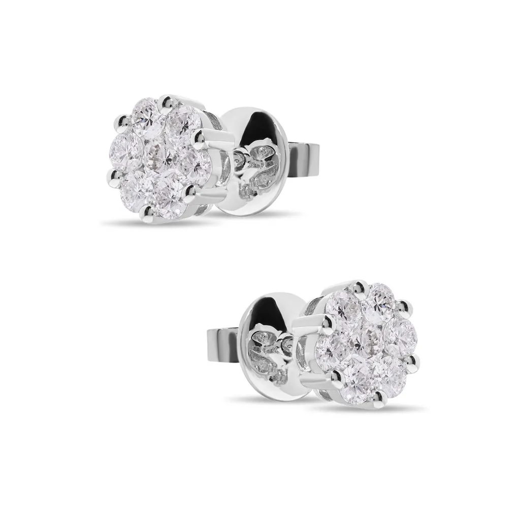 New Diamantørepynt rosett 0,65 ct Ørepynt