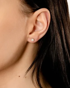 New Diamantørepynt rosett 0,16 ct i gult gull Ørepynt