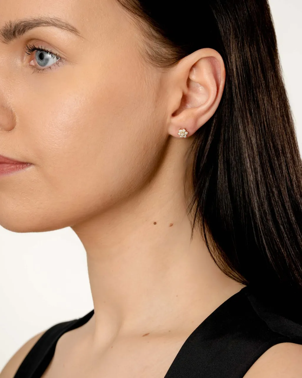 Hot Diamantørepynt rosett gult gull 0,33 ct Ørepynt