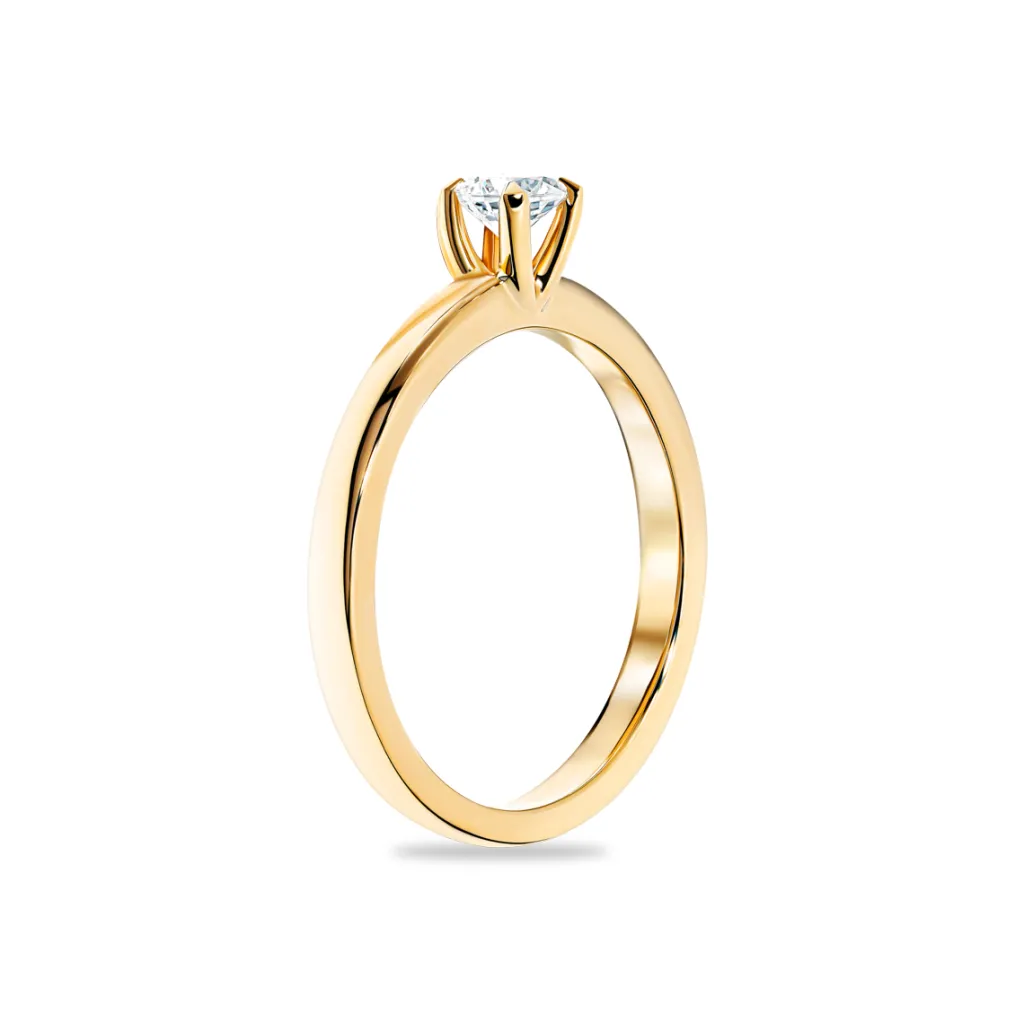 Best Diamantring 0,25 ct Elegance Forever gult gull Ringer