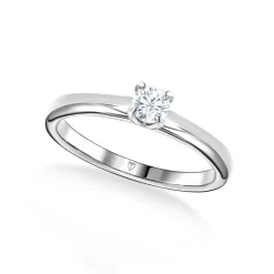 Sale Diamantring 0,25 ct hvitt gull Elegance Forever Ringer