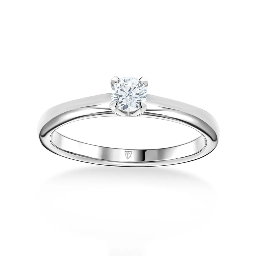 Sale Diamantring 0,25 ct hvitt gull Elegance Forever Ringer