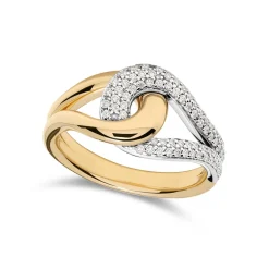 New Diamantring 0,30 ct hvitt og gult gull Ringer