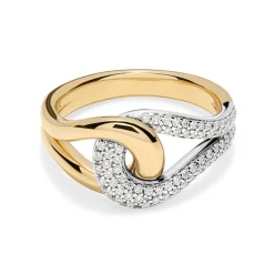 New Diamantring 0,30 ct hvitt og gult gull Ringer