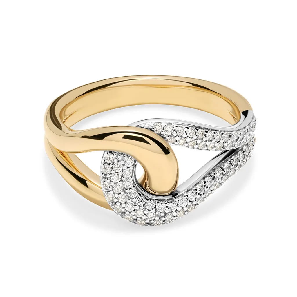 New Diamantring 0,30 ct hvitt og gult gull Ringer