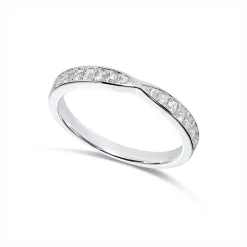 Discount Diamantring 0,26 ct i hvitt gull band ring Ringer