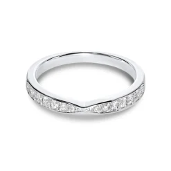 Discount Diamantring 0,26 ct i hvitt gull band ring Ringer