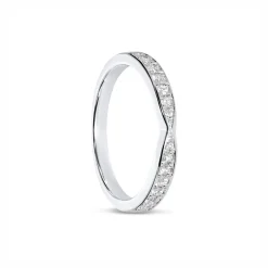 Discount Diamantring 0,26 ct i hvitt gull band ring Ringer