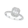 Fashion Diamantring 0,50 ct med baguettslip, brillianter og princess cut Ringer