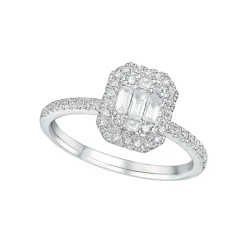 Fashion Diamantring 0,50 ct med baguettslip, brillianter og princess cut Ringer