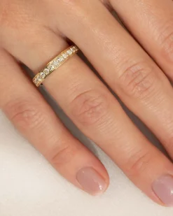 Outlet Diamantring - Eternity Positano gult gull 0,50 ct Ringer