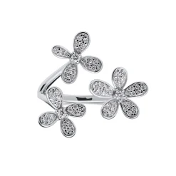 Best Diamantring blomster 0,43 ct Ringer