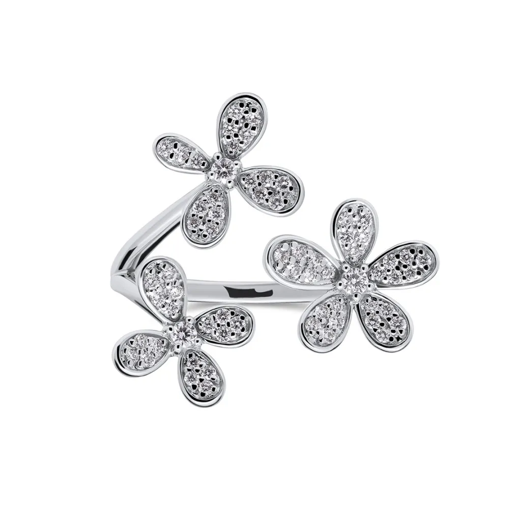 Best Diamantring blomster 0,43 ct Ringer
