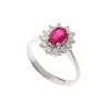 New Diamantring 0,52ct med rubin Ringer
