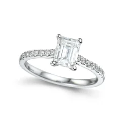 Hot Diamantring emerald cut 1,20 carat Ringer