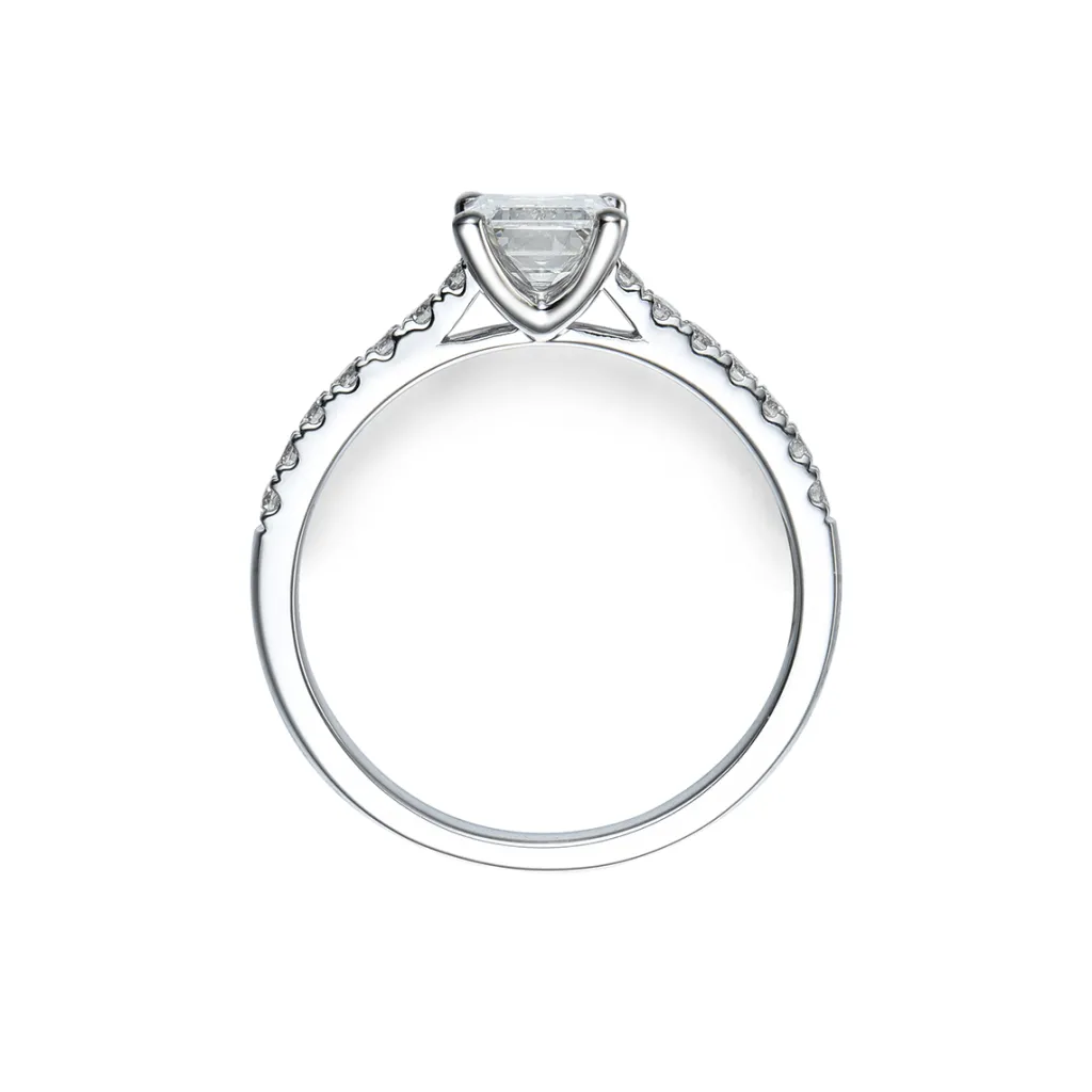 Hot Diamantring emerald cut 1,20 carat Ringer