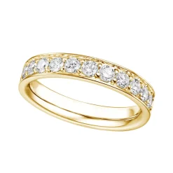 Sale Diamantring gult gull - Eternity Positano 0,75ct Ringer